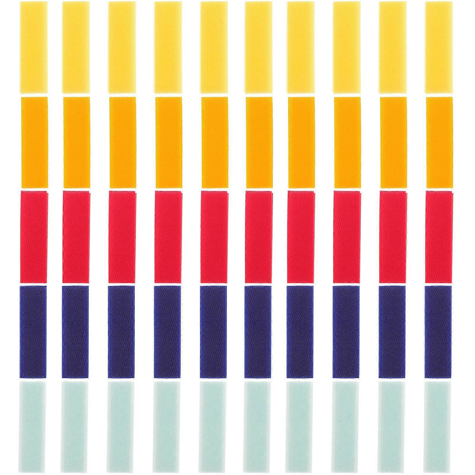 Adhesive Hook Strip Hook and Loop Strips for Pants Assorted Color Nylon Fastening 50Pcs