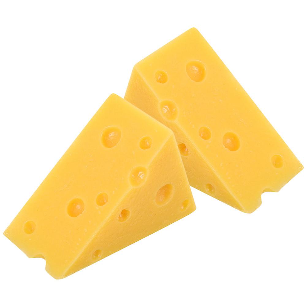 Decorative Cheese Simulated Triangle Cheese Model for Shop Display 6Pcs