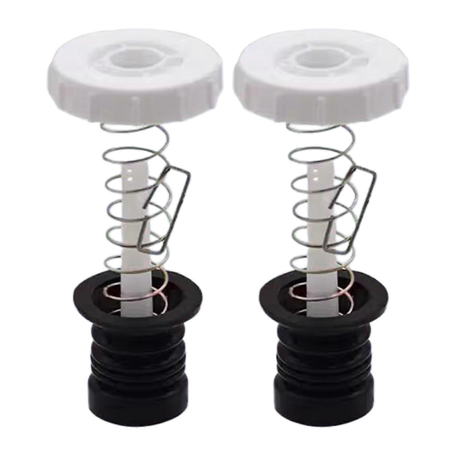 2Pcs Washing Machine Drain Valve Cores Replacement with Seal Spring Switch Stopper Black
