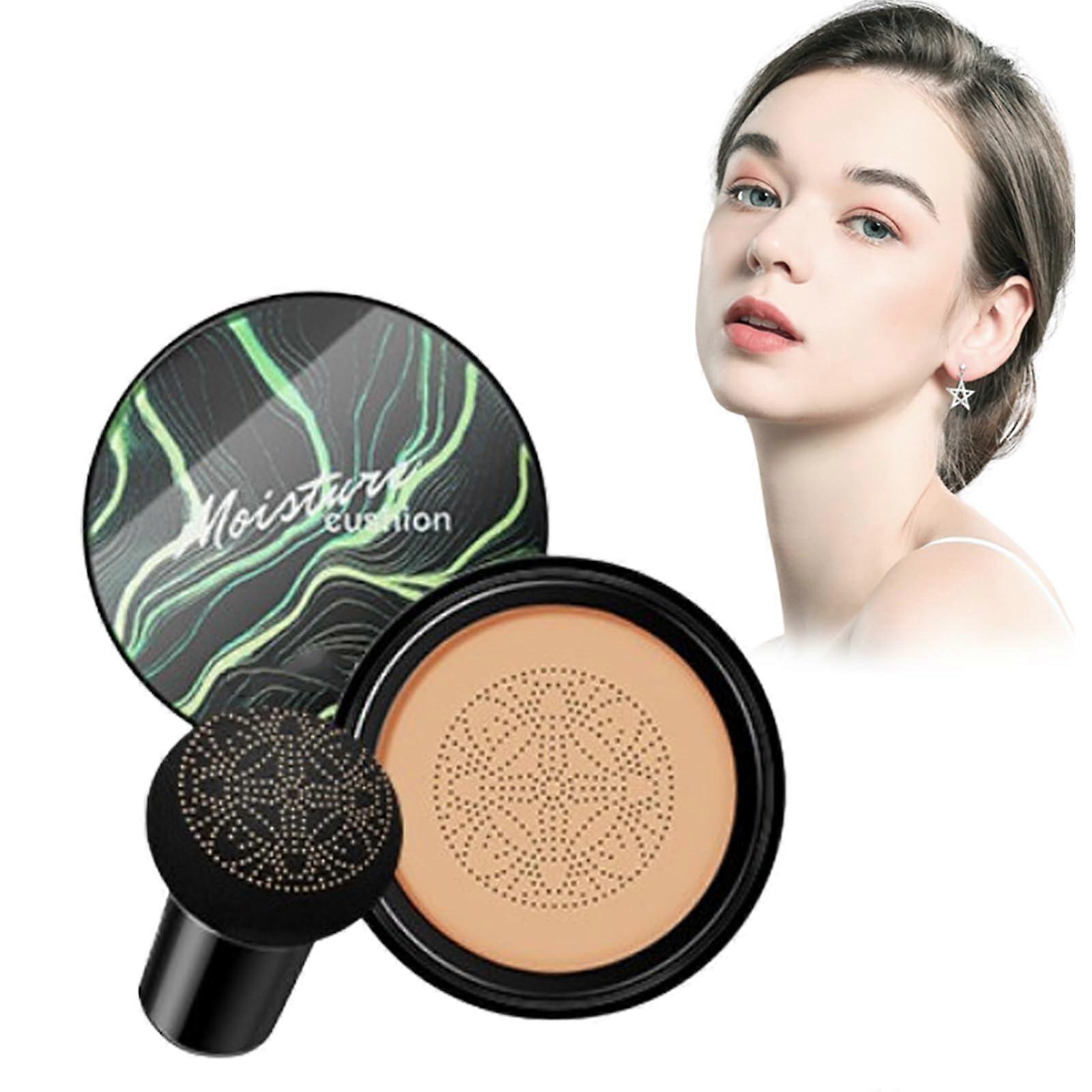 Cream Foundation with Mushroom Head Cushion for Flawless Hydrating Full Coverage