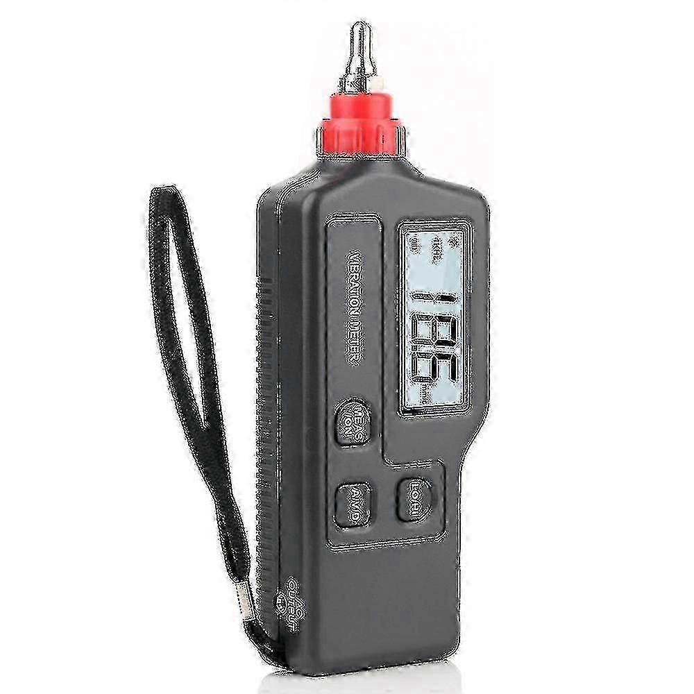 Portable Digital Vibration Meter With LCD Display Vibration Analysis Tool Suitable for Various Brands, Black