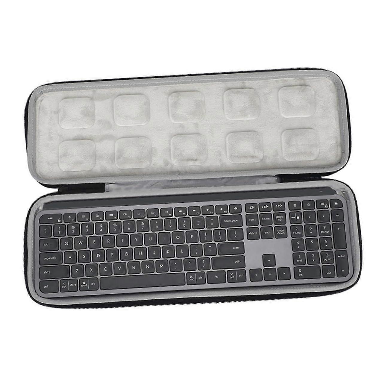 Keyboard Carrying Case Shockproof Hard Shell Wireless Keyboard Protective Cover with Zipper Closure