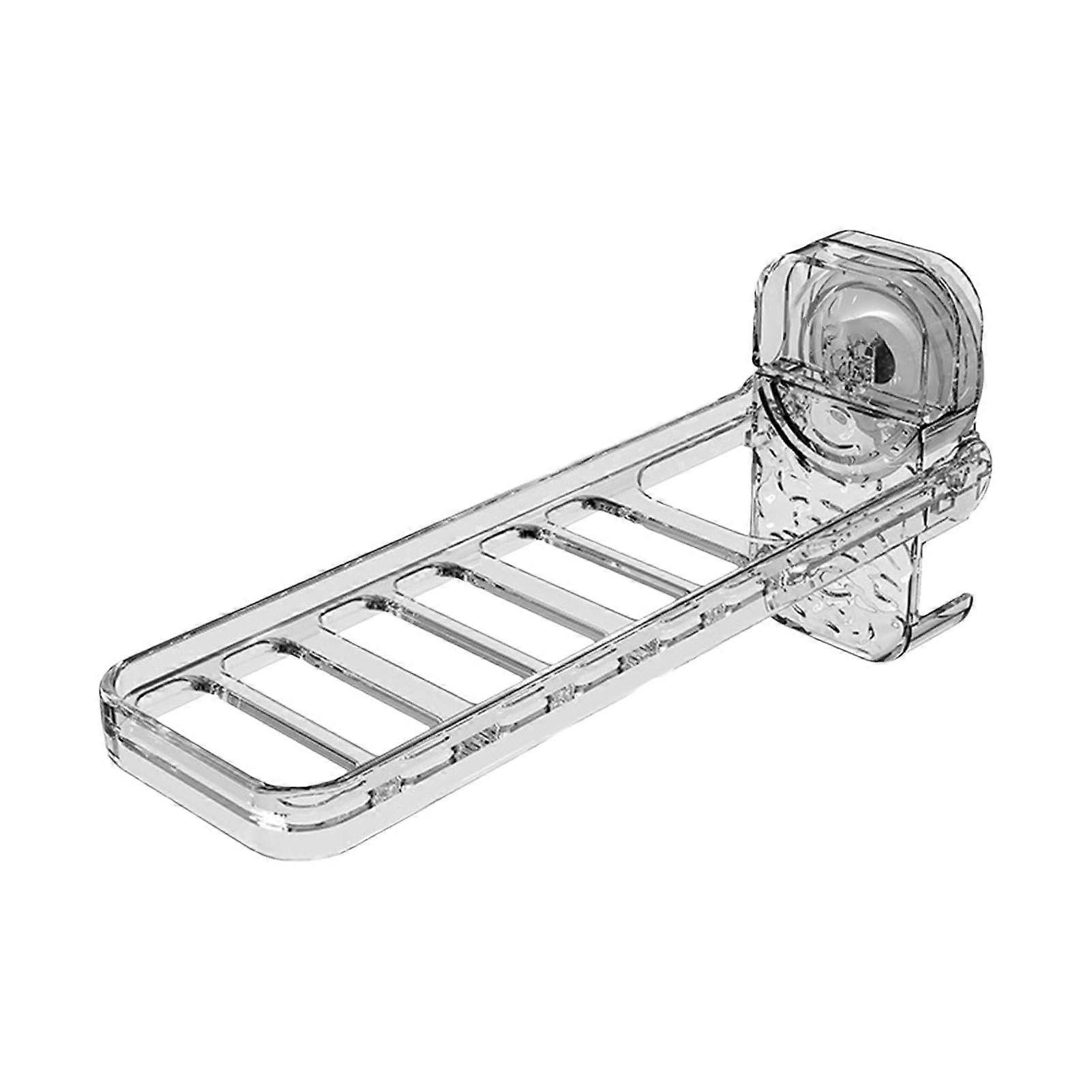 Wall Mounted Clothes Drying Rack with Suction Cups, Foldable 6Hanger Travel Laundry Holder