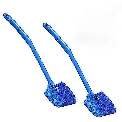 Aquarium Algae Scraper and Fish Tank Cleaning Brush 2PCS with AntiScratch Pad and Floating Sponge