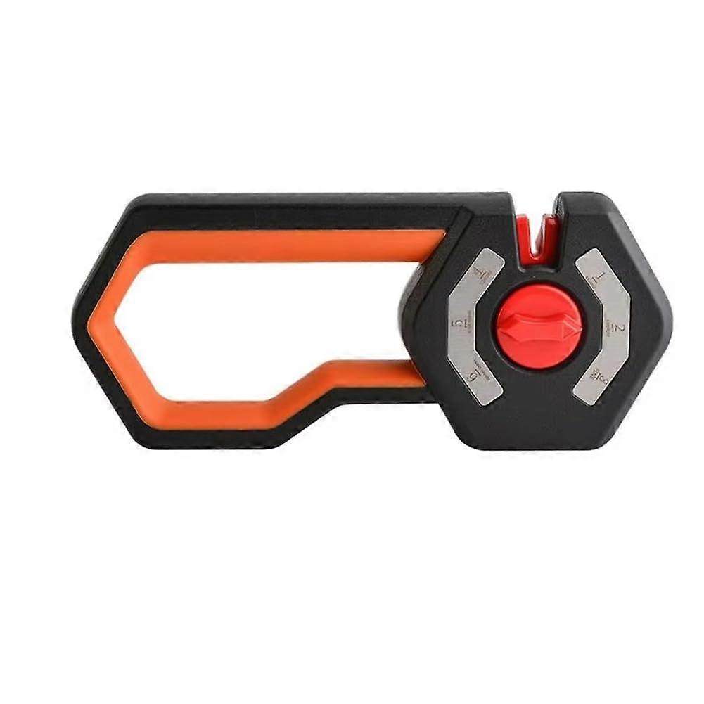 Adjustable Angle 6Stage Knife and Scissor Sharpener with NonSlip Handle for Kitchen Tools
