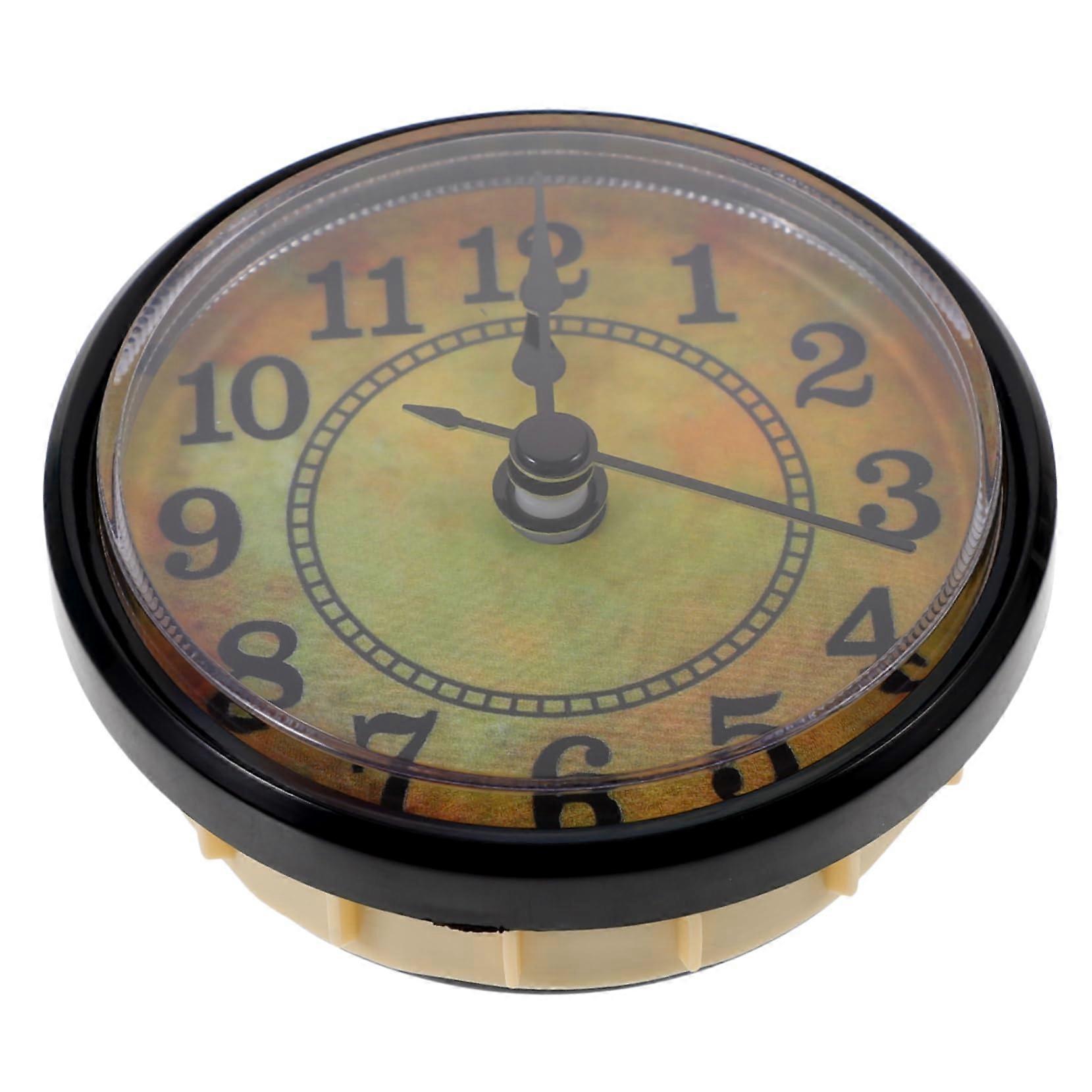 Vintage Quartz Clock Insert Round Retro Style Replacement with Accurate Movement for Crafts