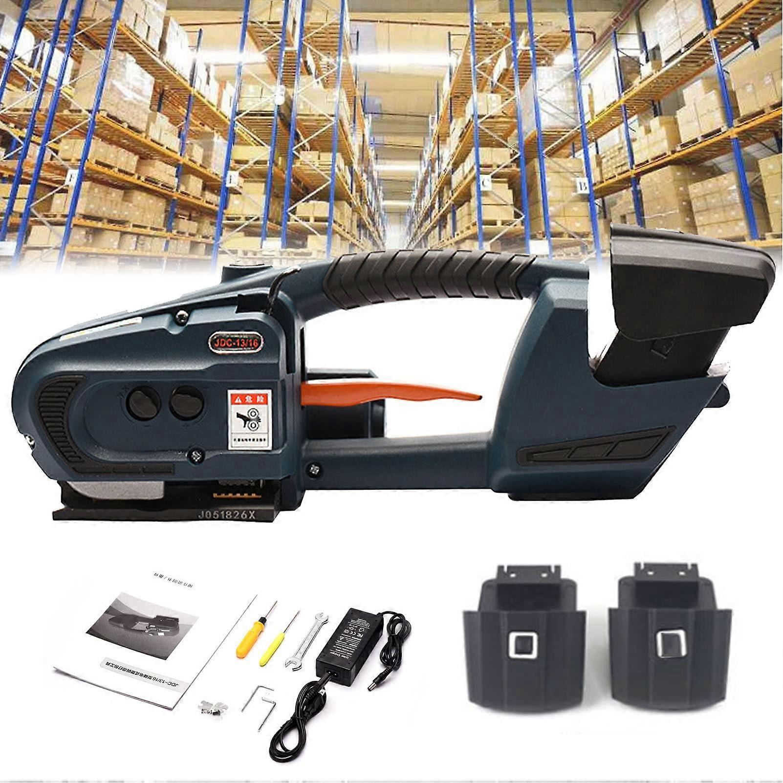 Cordless Electric Strapping Tool 1316mm PET PP Bands, Automatic Welding Cycle and Adjustable Tension