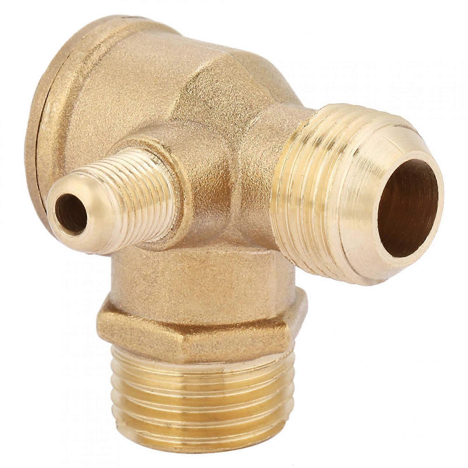 Brass Air Compressor Backflow Preventer, 90 Degree Male Thread Check Valve, Air