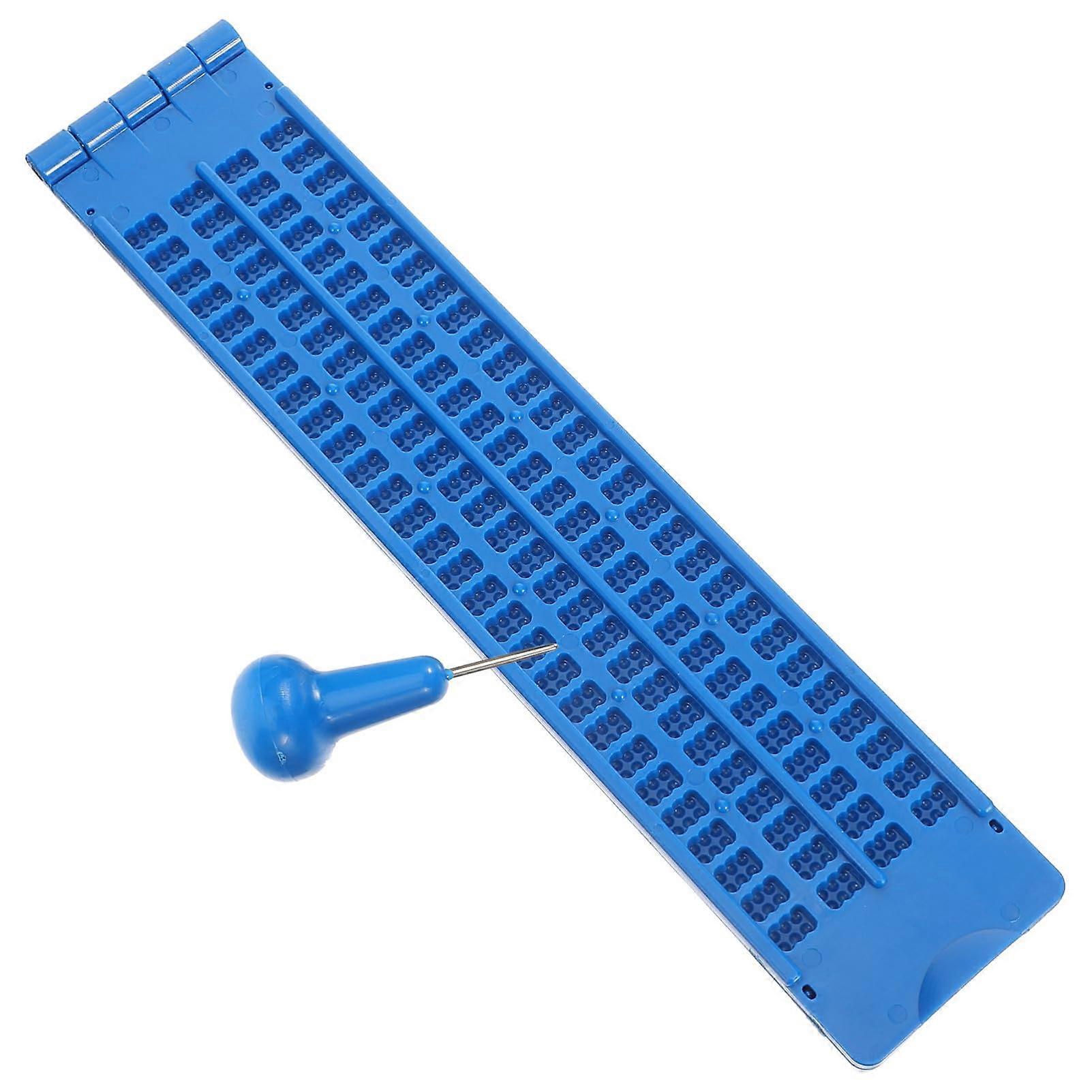 Braille Writing Board and Stylus Kit  Reusable Lightweight Plate for Blind Learning and Study Aid