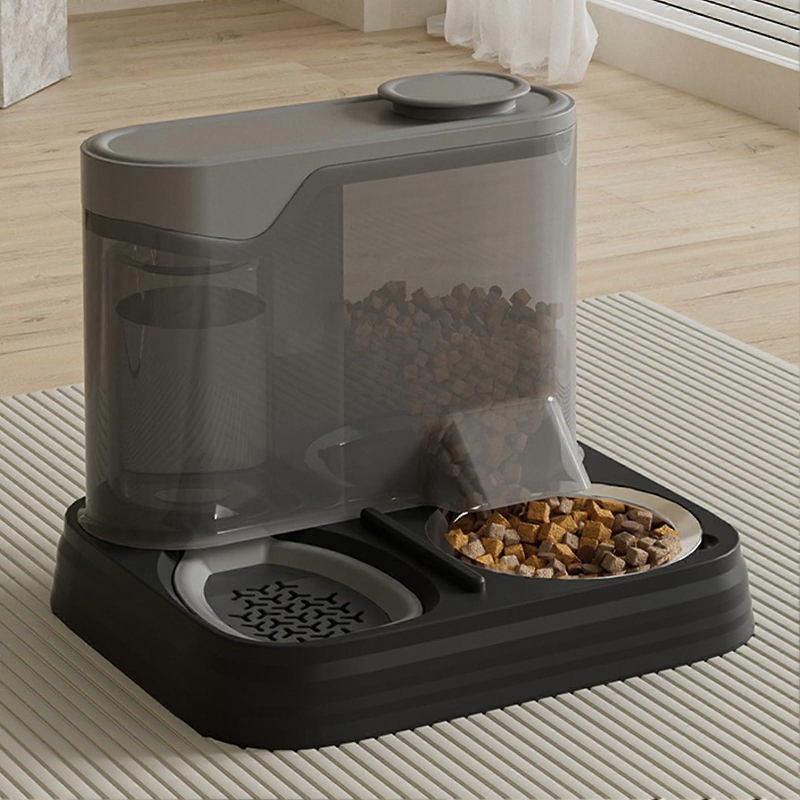 Automatic Cat Feeder with SplashProof Base for Multiple Pets, DryWet Separation, TravelFriendly