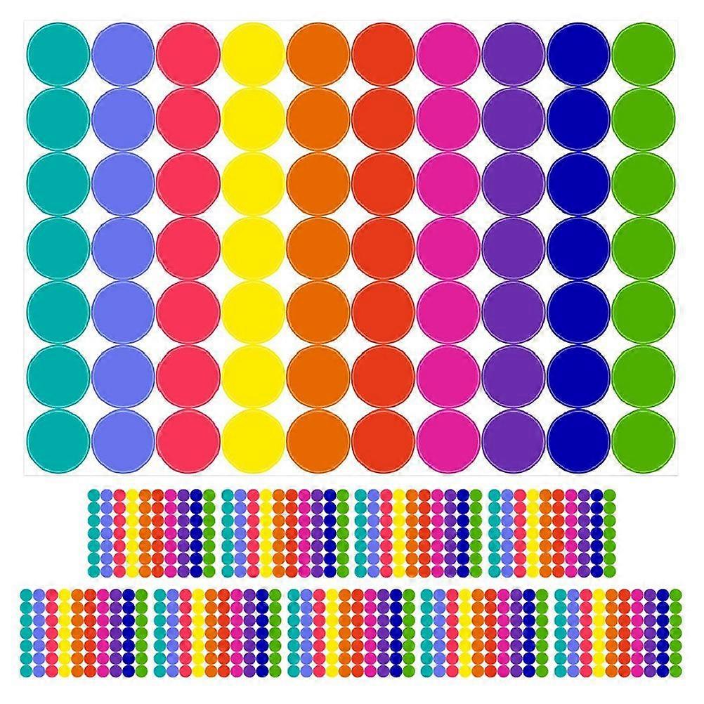 10 Sheets Adhesive Circle Coding Labels Dot Label Stickers Gift Round Dots Stickers