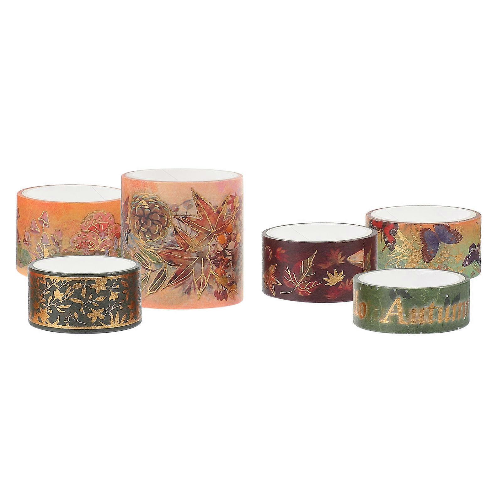 Butterfly Pattern Decorative Washi Tape for Creative DIY 6 Rolls