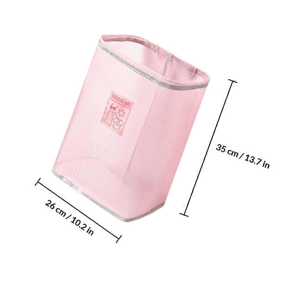 Foldable Clothes Basket Wall Mounted Laundry Hamper for Storage 1Pcs Pink