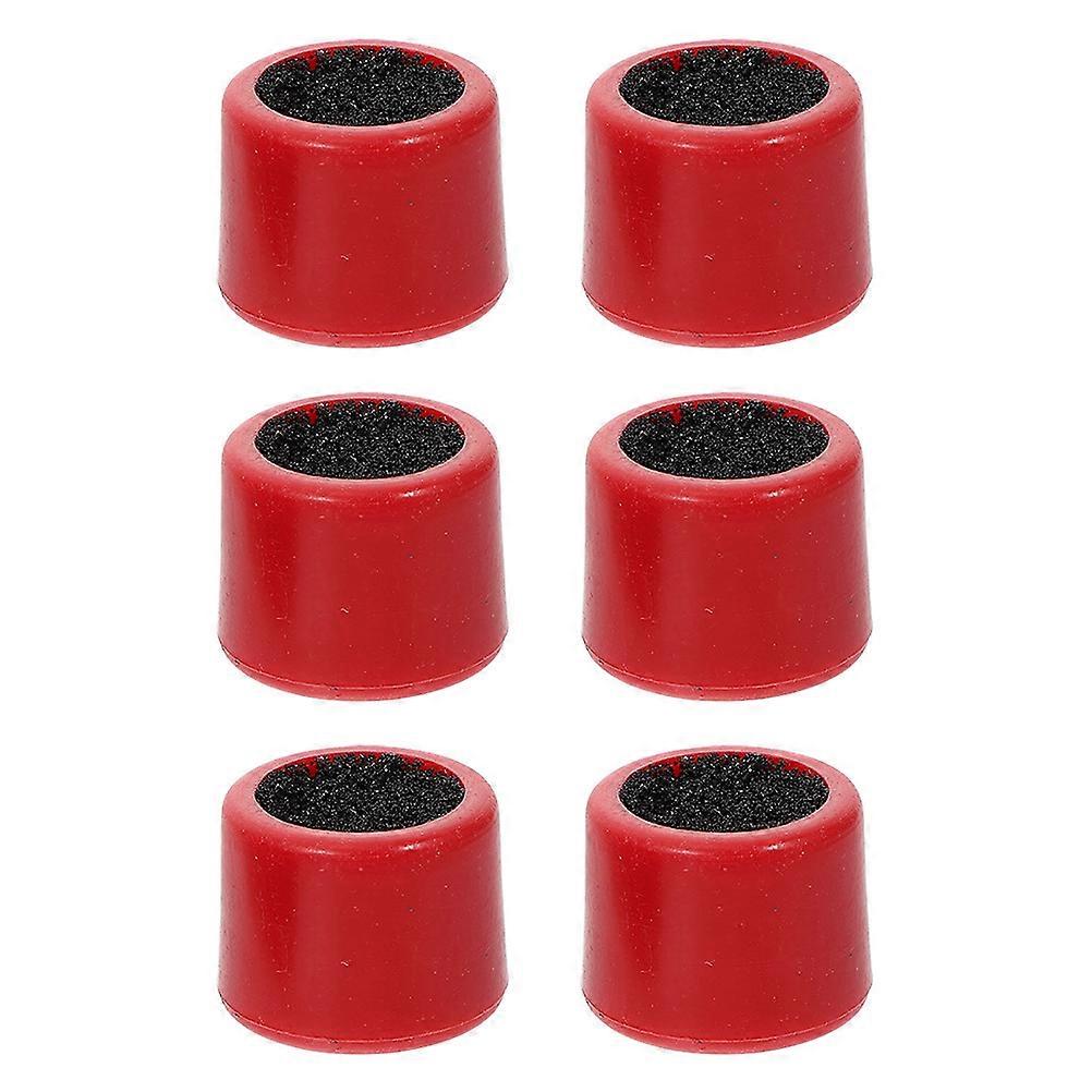 Pool Cue Accessories 6Pcs Red Sander Featuring Double-Sided Design for Snooker Practice