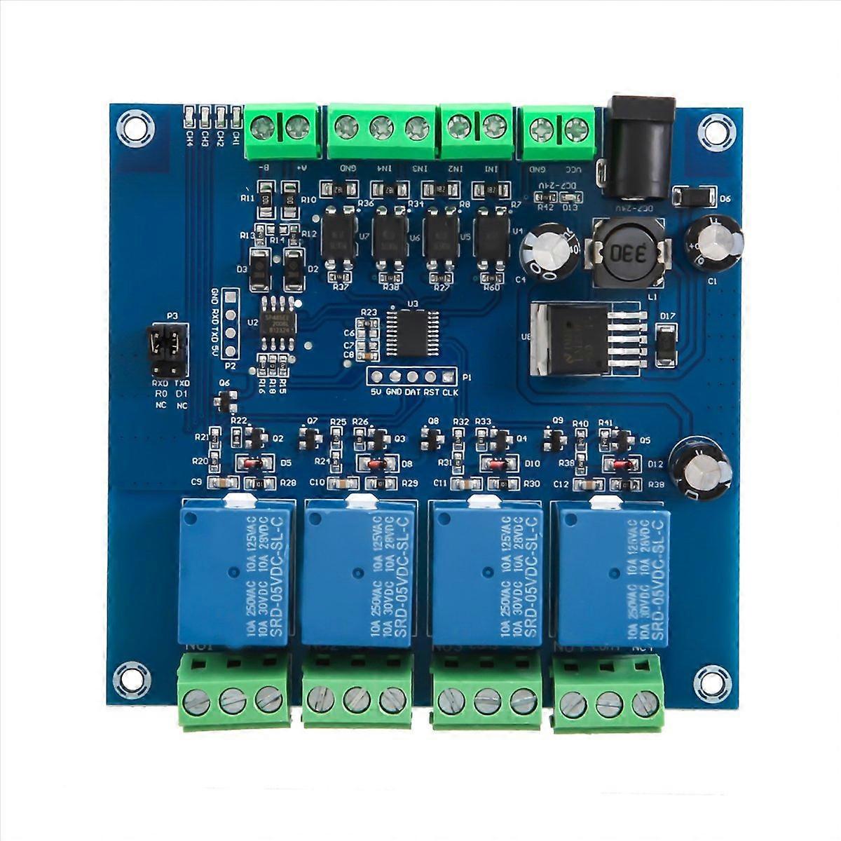 Modbus RTU 4 Way Relay Module 7-24V Relay Module Switch RS485/TTL