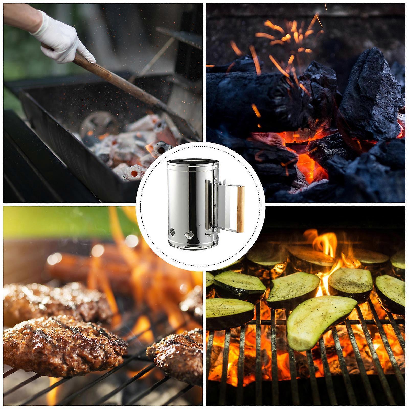 Bbq Ignition Barrel Outdoor Cooking Chimney Starter for Quick Lighting 1Pcs