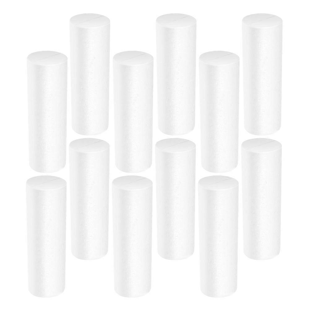 Foam Cylinder for Decoration 12Pcs Solid White Foam Rods for Crafts and Learning