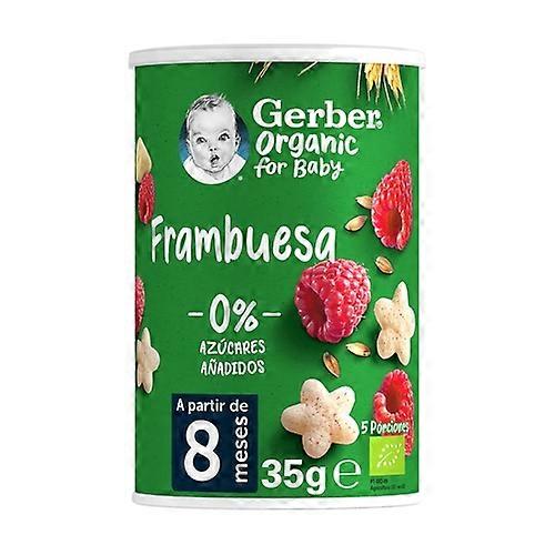 Baby snacks, cereal and raspberry puffs +8m 35 g