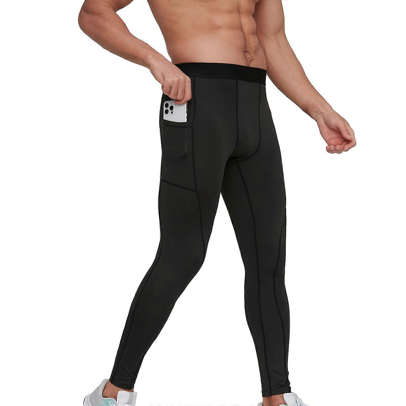 Men's Active Compression Pants - Workout Base Layer Tights Running Leggings