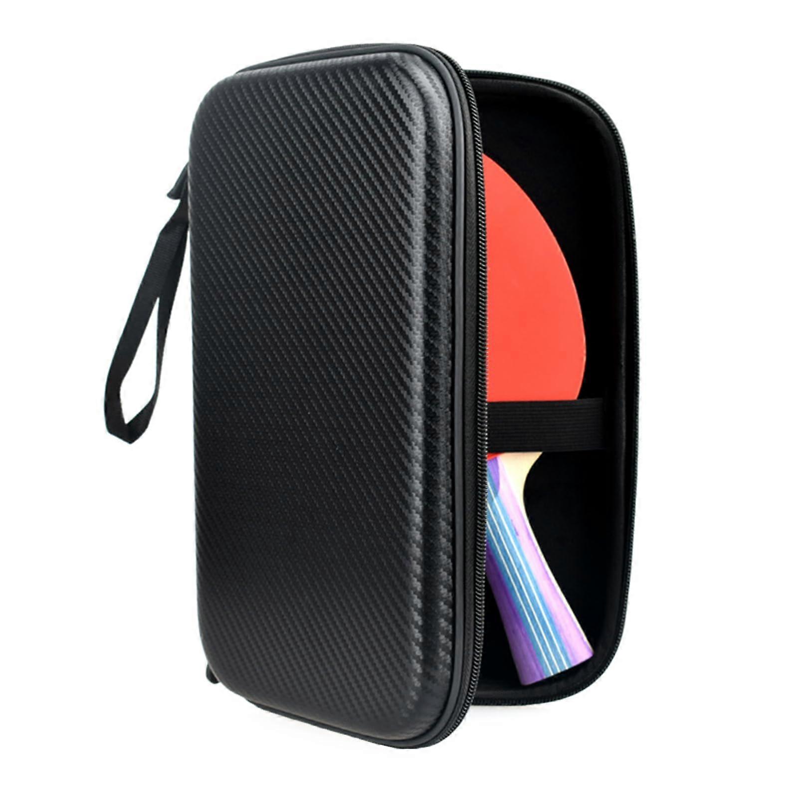 Square Table Tennis Racket Case Waterproof Hard Shell Ping Pong Paddle Bag Large Capacity