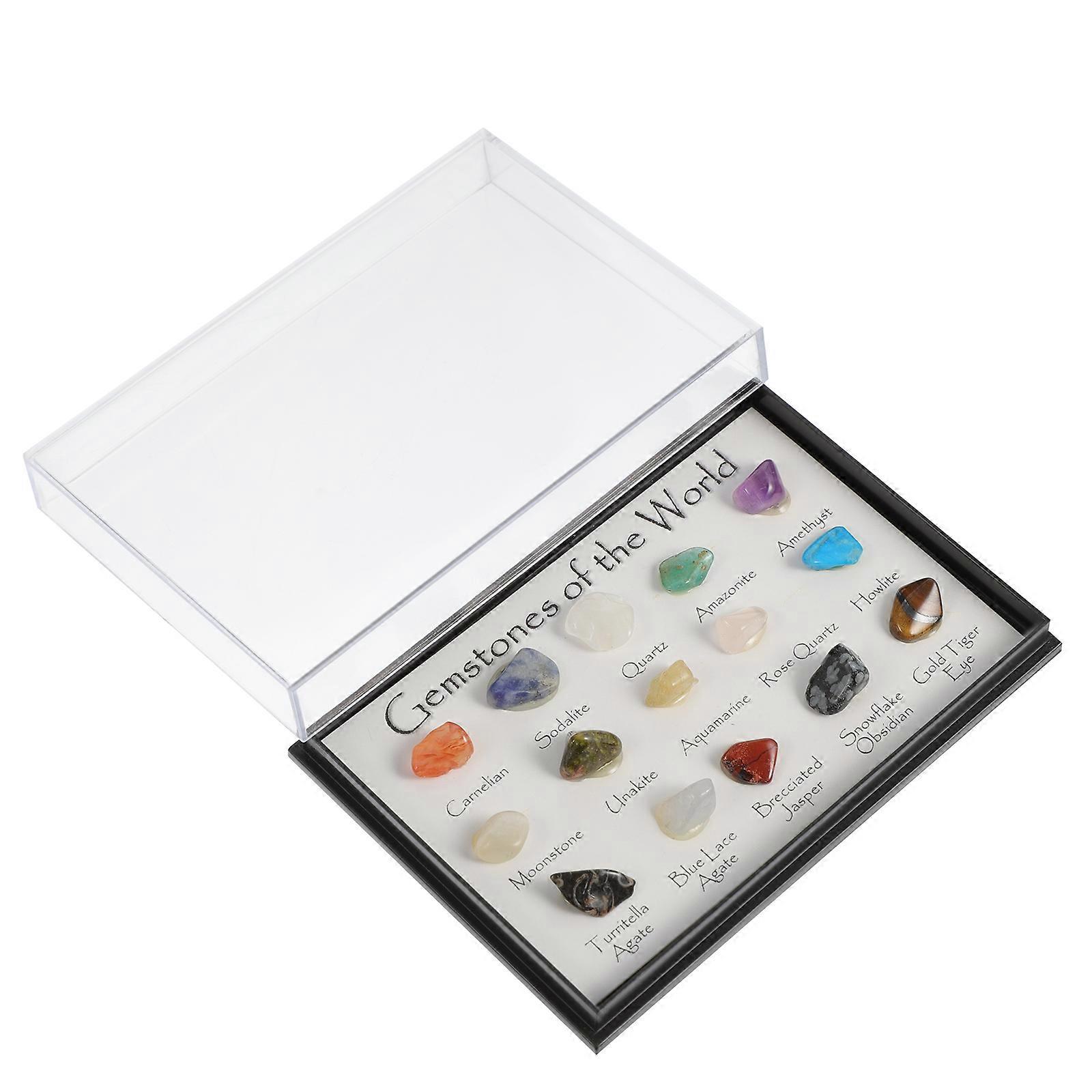 Natural Meteorite Gemstone Crystals for Decoration 2 Boxes Set