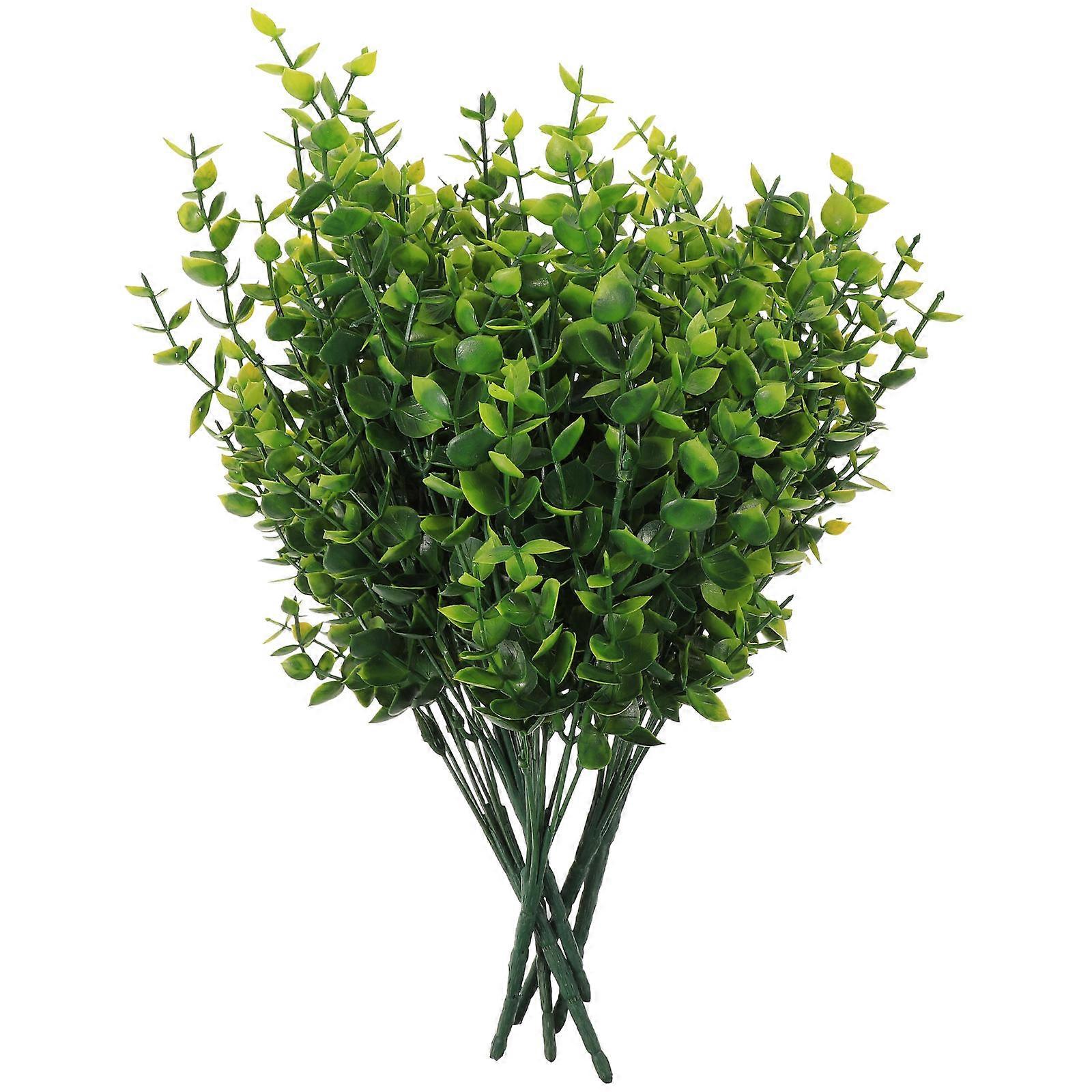 Eucalyptus Stems for Decoration 6Pcs Artificial Green Leaf Branches