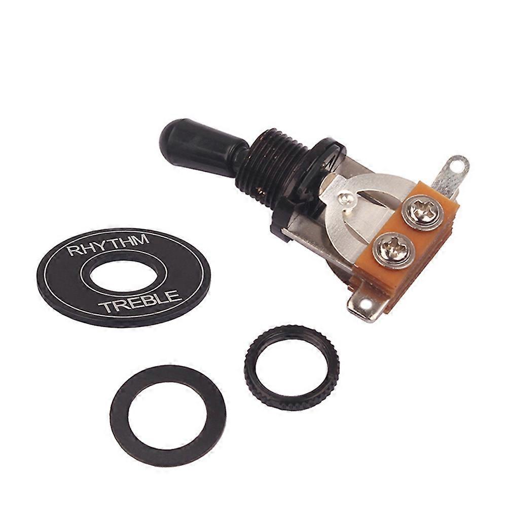 3 Way Toggle Guitar Black Switch Washer Ring for Rhythm Treble 1 Kit