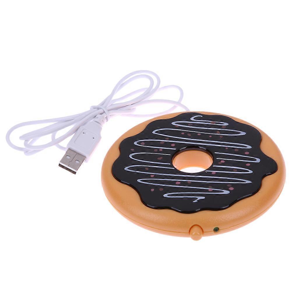 USB Heating Coaster Doughnut Shape Cup Heater for Kitchen 2Pcs