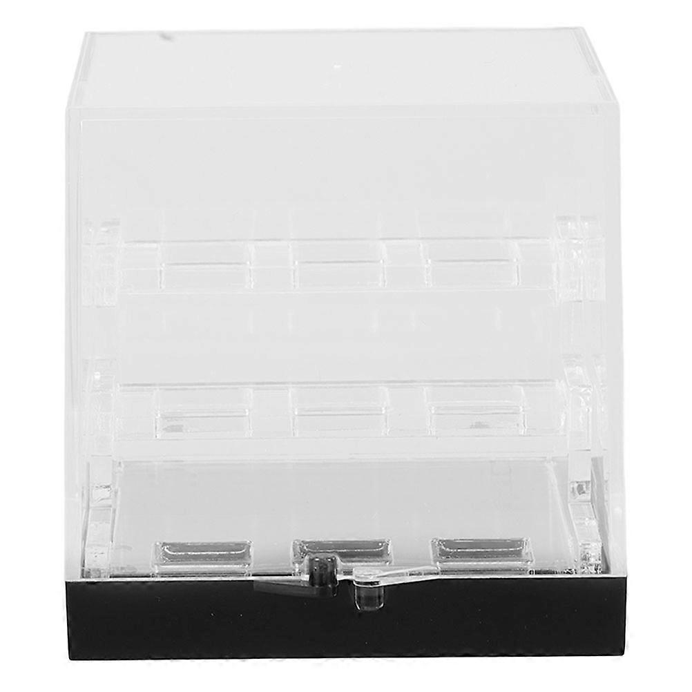Display Box Acrylic Showcase Box for Gemstone with 2Pcs Multi-Layers Design