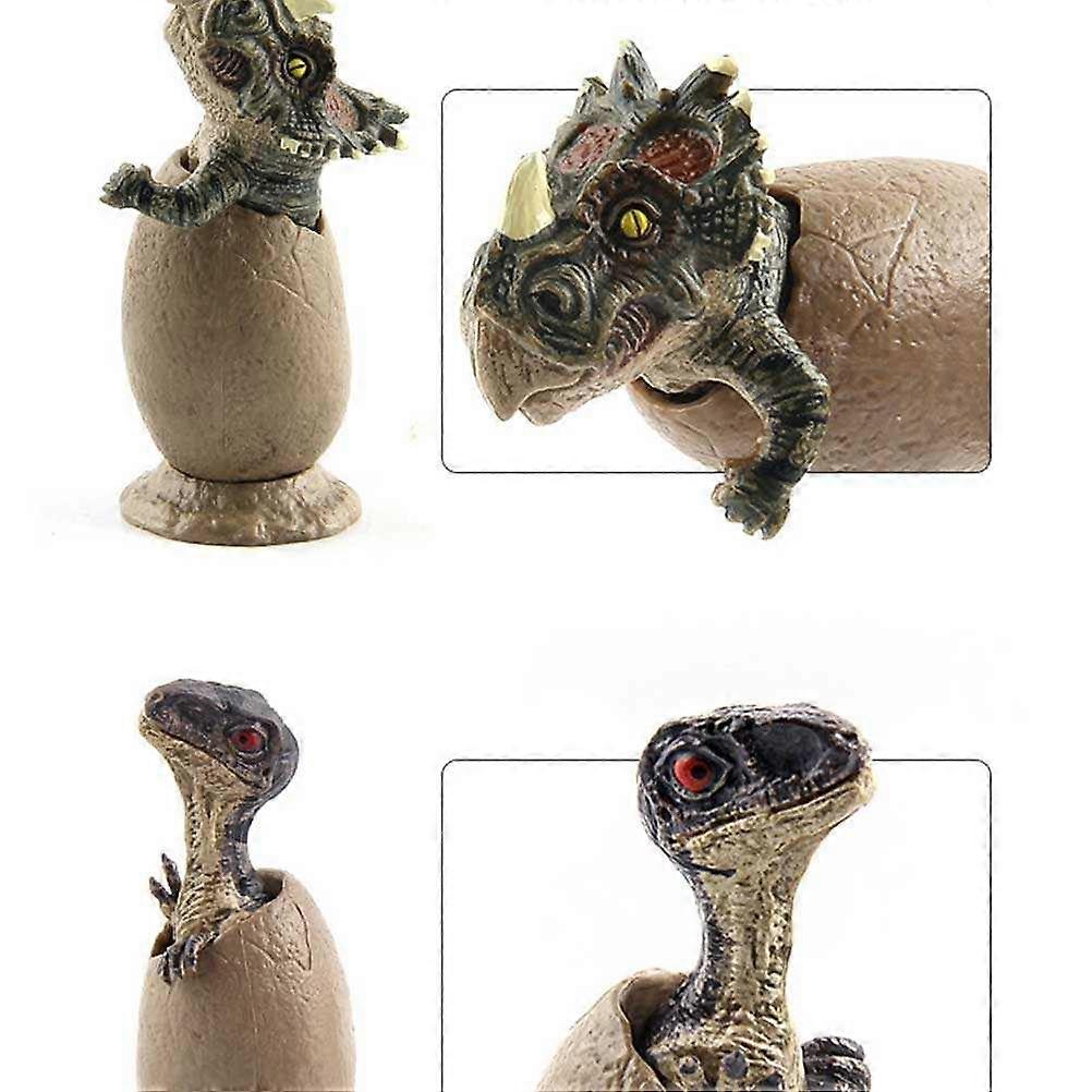 Dinosaur Egg Ornament Half Hatching Function 3Pcs Coffee Desktop Decor