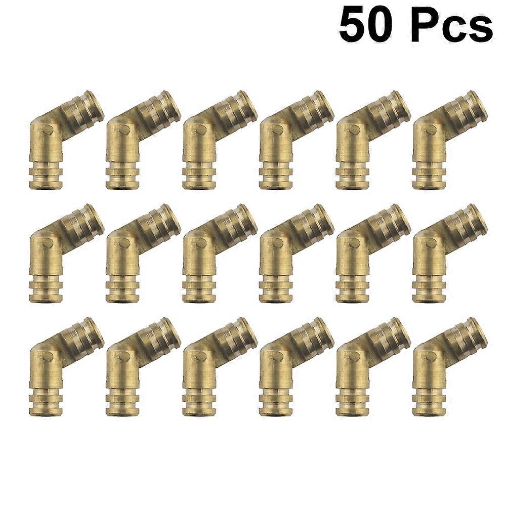 Yellow Copper Hinges Cylindrical Spring Hinge for DIY Use 50Pcs Pack