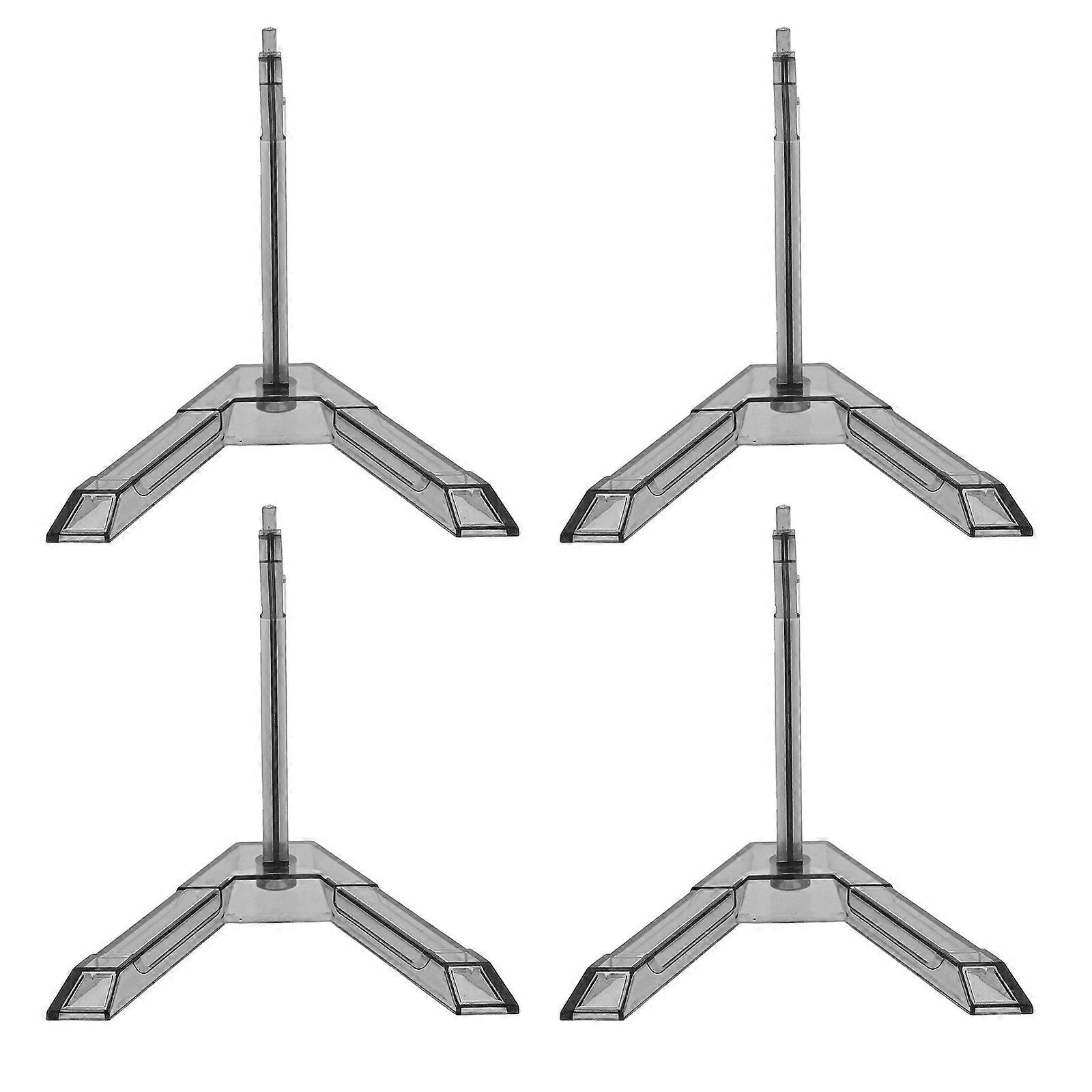 Black Plastic Action Figure Stand Compatible for Gundam Model Display 4Pcs