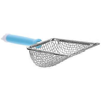 Cat Litter Scoop Stainless Steel for Efficient Cleaning 3Pcs Sky-Blue Set