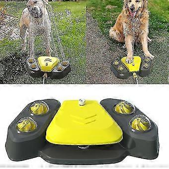 Hunde-Sprinkler Outdoor-Hunde-Wasserbrunnen Easy Paw Activated 2 Aqua Outlet Modes Schlauchspender-yky