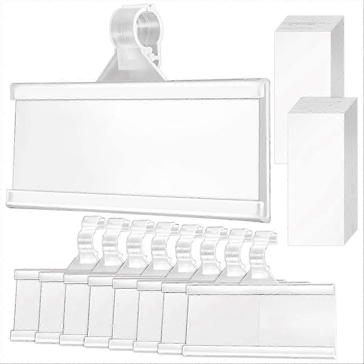 100 Pieces Plastic Wire Shelf Label Holders