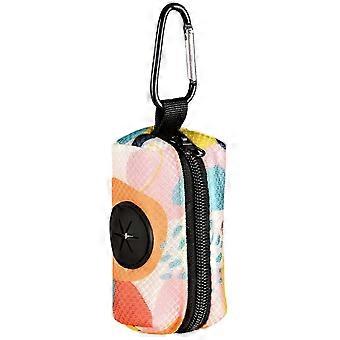 Portable Dog Waste Bag Dispenser Fits Any Standard Poop Bags Colorful Pattern Easy To Carry Lightweight Travel Size