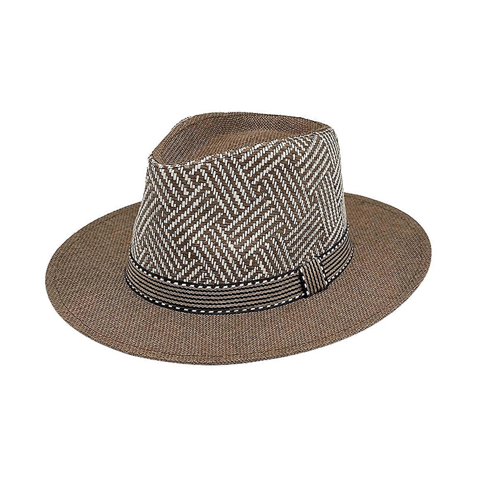 Outdoor Sun Hat Lightweight Fedora Design with Ventilated Mesh Structure