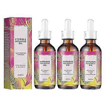3X Cyperus Rotundus Oil - 60ml Natural Cyperus Rotundus Oil For Hair Removal, Moisturizing & Soothing Cyperus Oil For Reducing Body Hair Growth - S