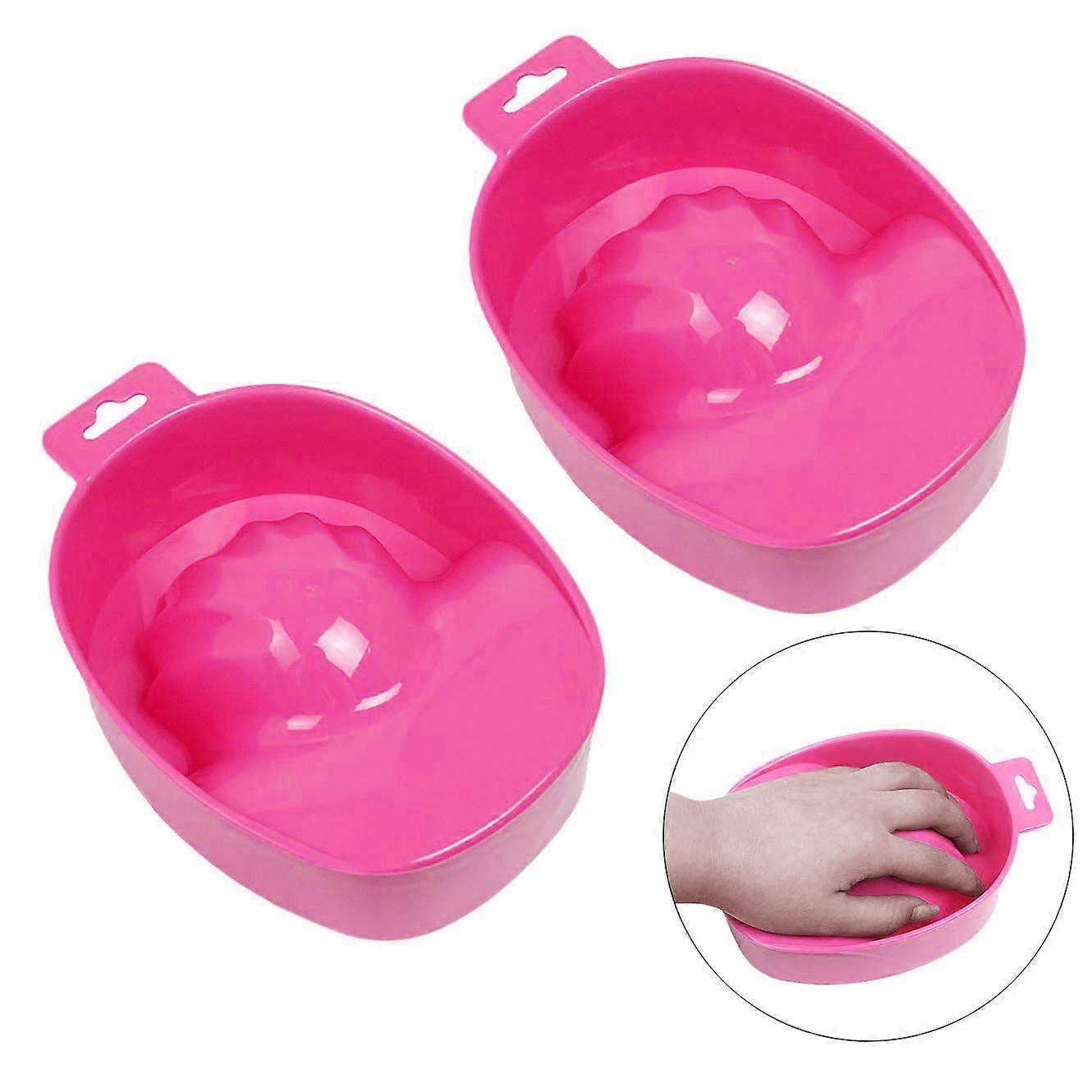 2pcs-Nail Bowl (rosa) Beleza e Saúde