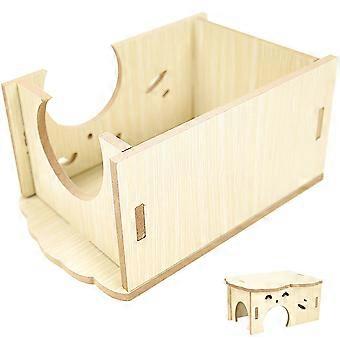 Hamster-Versteck-Holzhaus zum Schlafen und Verstecken, 4-teiliges Set