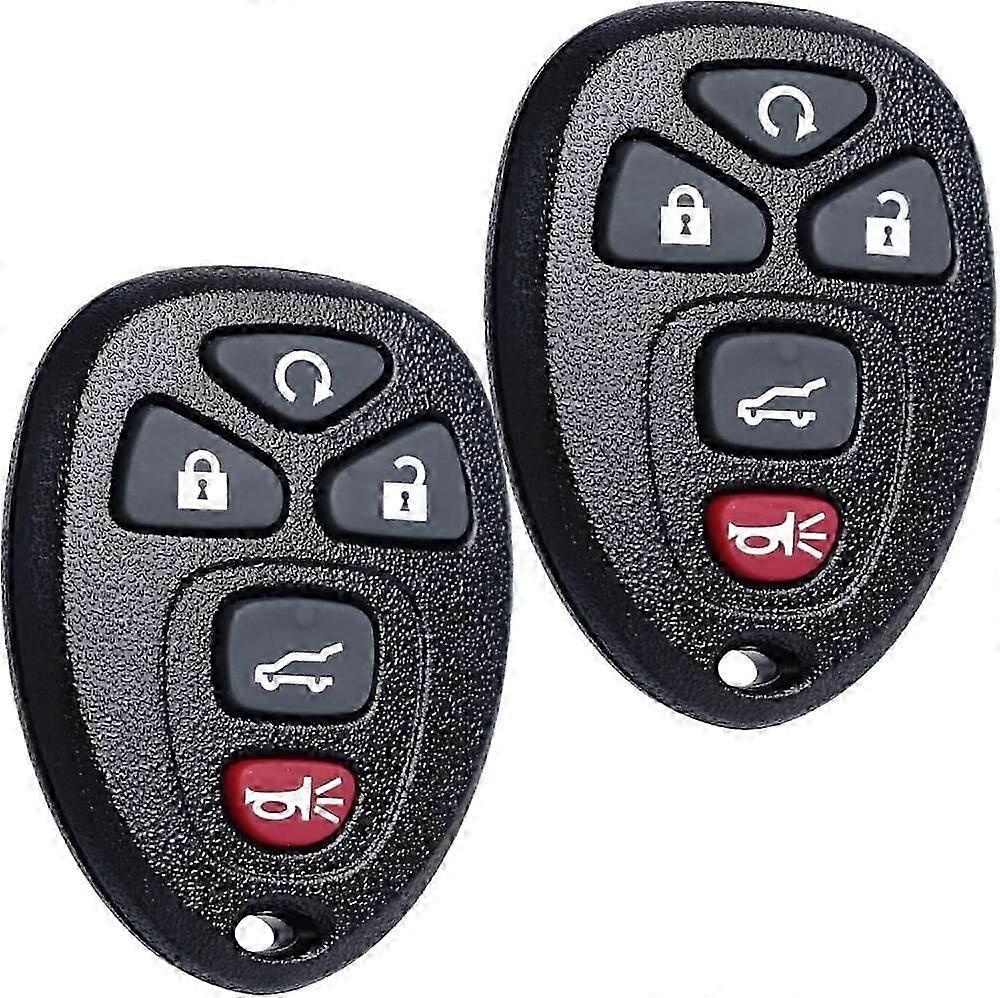 2PCS Replacement Keyless Entry Remote Car Key Fob, 5-Button 315MHz, Remote Start, Panic, Trunk, Compatible with FCC ID OUC60270 2007-2015