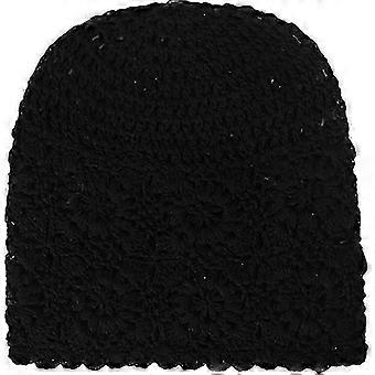 Damer Sommer Strikkede Huer Håndlavet Hæklet Hat Slouch Beanie HatBlack