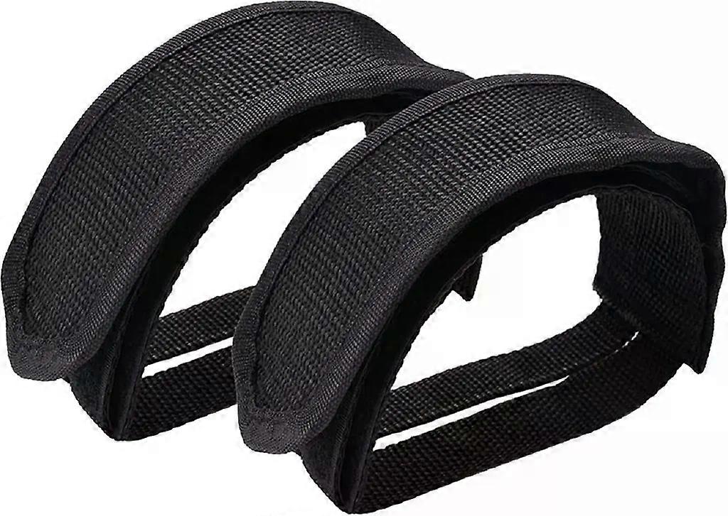 Sangles de pédales de vélo, en nylon réglables avec fermeture auto-agrippante, durables, 1 paire (2 pièces)
