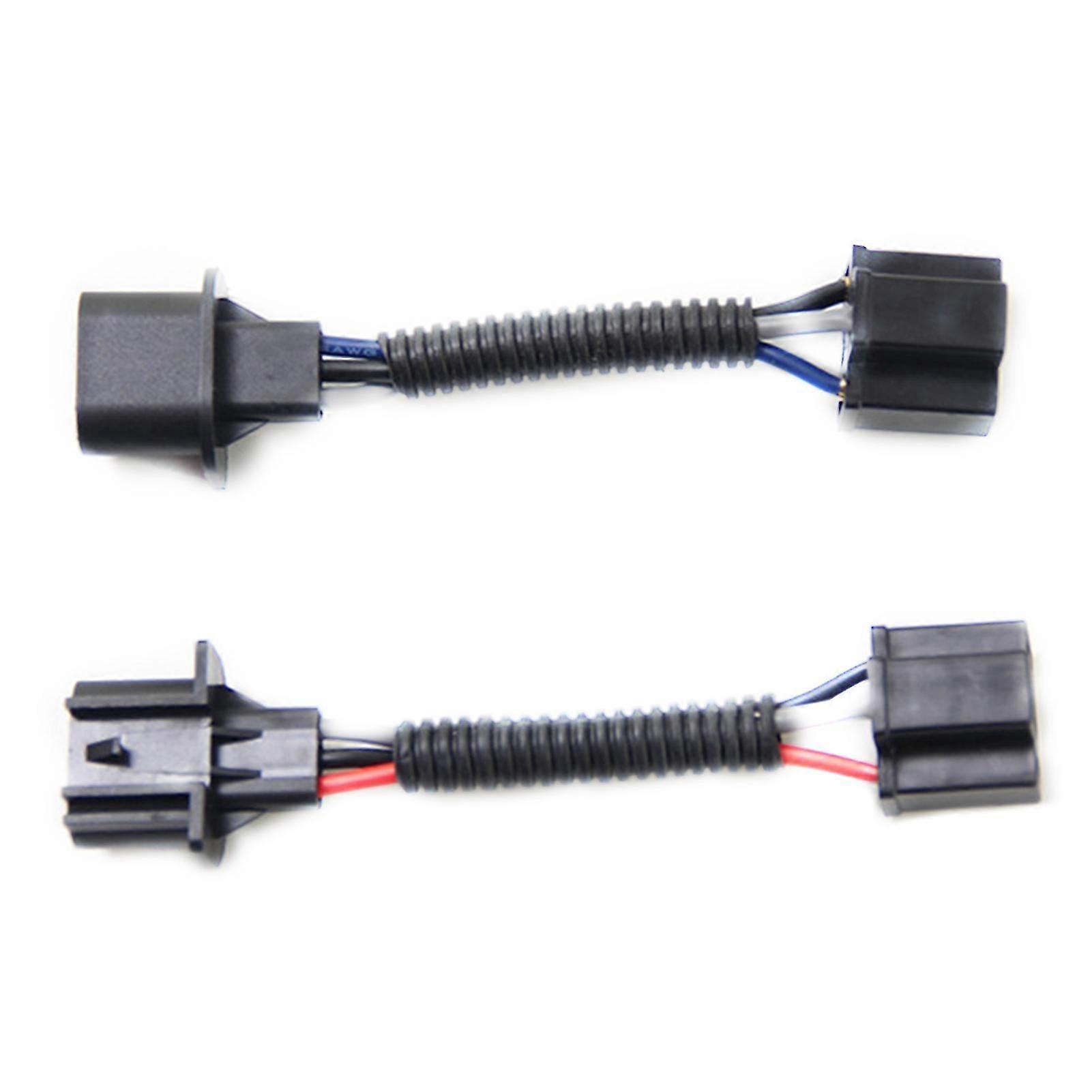 2pcs H13 To H4 Car Headlight Conversion Connector Socket Cable Harness Adapter
