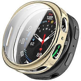 For Samsung Galaxy Watch 8 40mm Electroplated Full Cover TPU Smart Watch Protective Case Gold