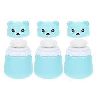 Cute Bear Powder Puff Case for Daily Use 6Pcs Portable Powder Dispenser