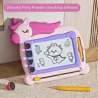 Pony Magnetic Drawing Board Slide Eraser Shape Stamps Mess-Free For Kids Art