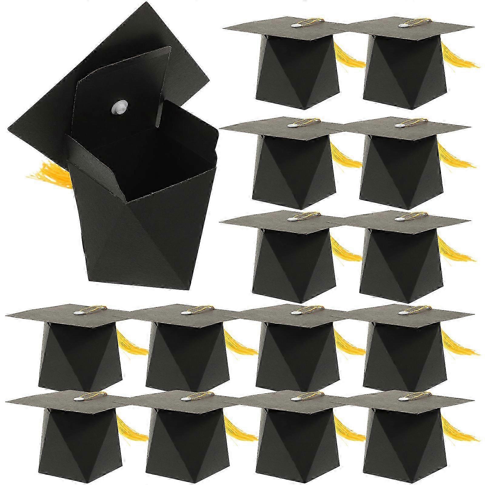 Graduation Gift Box Doctoral Cap Container for Storage 50Pcs