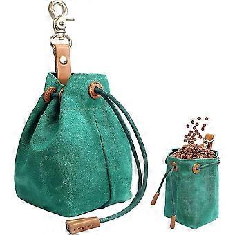 Adjustable Portable Dog Treat Bag with Drawstring & Buckle - Lightweight, Waterproof, Ideal for Small Pets