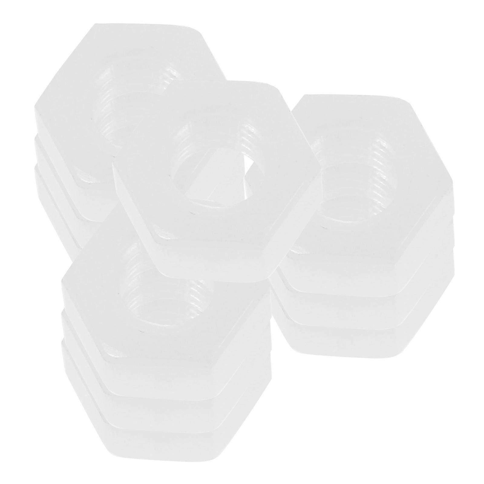 30pcs Hexagonal Screw Nut Nylon Inserted Self Locking Nut M6 Hexagon Fastener Nut